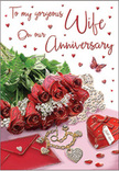 This anniversary card design presents a vision of heartfelt celebration, arranged with the quiet sophistication of a City couple unwinding in their EC2 flat after work. A cascade of red roses sweeps across the image, the blooms lush and densely petalled, each one glowing with a velvety richness that suggests deep affection and long-standing commitment. The roses are cradled by fine greenery, their leaves providing a gentle contrast of fresh green tones that soften the intensity of the red. Beneath the flowers, a shimmering surface reflects delicate highlights, reminiscent of evening light bouncing off glass towers near Bank, giving the entire setting a subtle, romantic sheen. Nestled among the petals are tender keepsakes: a heart-shaped locket with a smooth, polished finish, a small string of dainty pearls, and jewel-like accents that sparkle wherever the light touches them. A carefully folded envelope rests close by, implying a handwritten message within, something personal and sincere. Tiny heart decorations and a single butterfly motif appear scattered throughout, adding movement and a touch of playful whimsy to the stillness of the arrangement. The colour palette is steeped in passionate reds and gentle blushes, softened by creamy highlights and warm reflections that evoke candlelit dinners and shared toasts. Every detail-from the curl of the rose petals to the positioning of each trinket-suggests promises renewed and memories cherished, an image that feels perfectly suited to marking an anniversary in the heart of London's EC2 district.